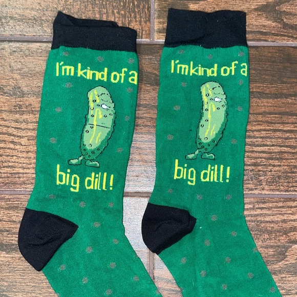 “I’m kind of a big dill” dill pickle socks - Picture 3 of 4